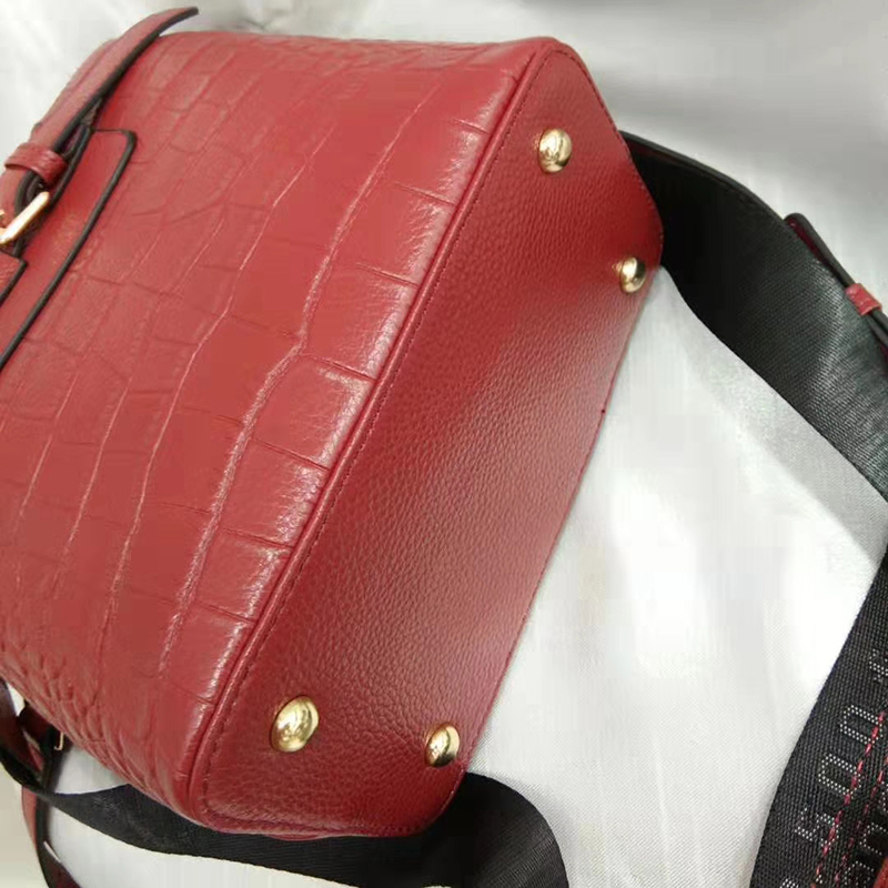 Crocodile Effect Leather Barrel Bag LH2925_4 Colors