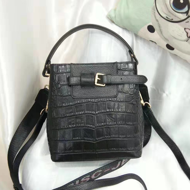 Crocodile Effect Leather Barrel Bag LH2925_4 Colors