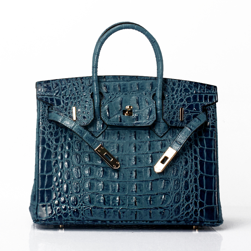 Crocodile Embossed Leather Tote LH1633M_4Colors