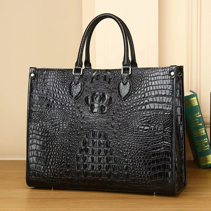 Crocodile Pattern Ladies Leather Handbag Women Top Handle Bag LH3481_3 Colors