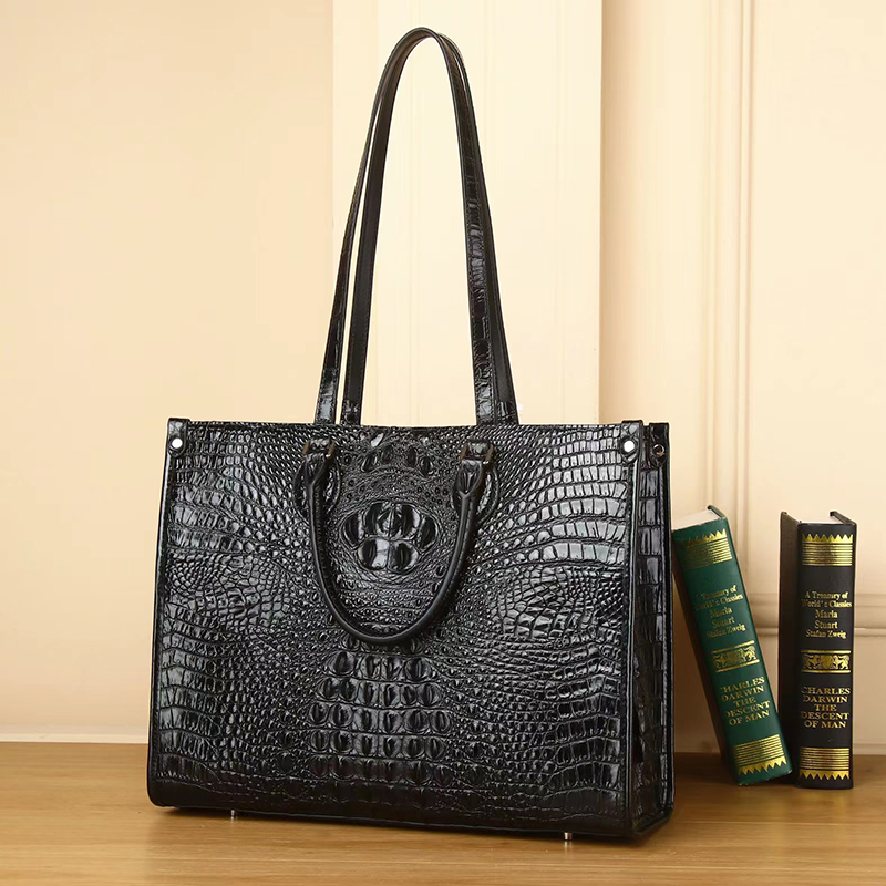 Crocodile Pattern Ladies Leather Handbag Women Top Handle Bag LH3481_3 Colors