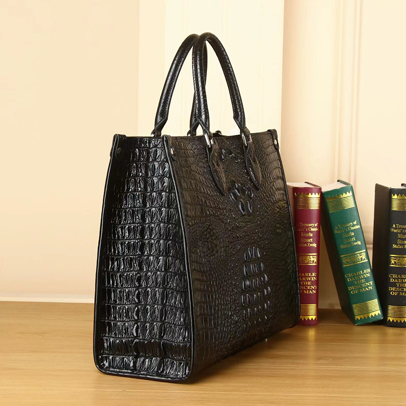 Crocodile Pattern Ladies Leather Handbag Women Top Handle Bag LH3481_3 Colors