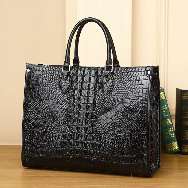 Crocodile Pattern Ladies Leather Handbag Women Top Handle Bag LH3481_3 Colors