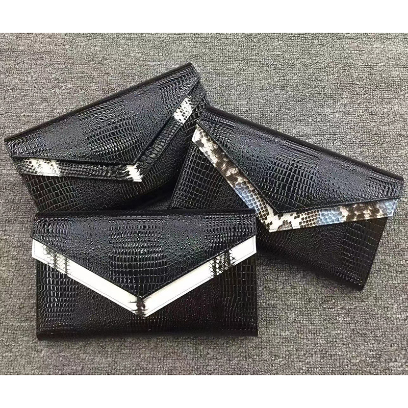 Crocodile Pattern Leather Clutch Hand Bag LH3570