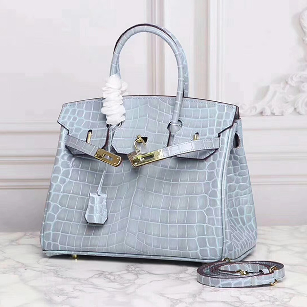Crocodile Pattern Leather Tote LH1632M_4 Colors