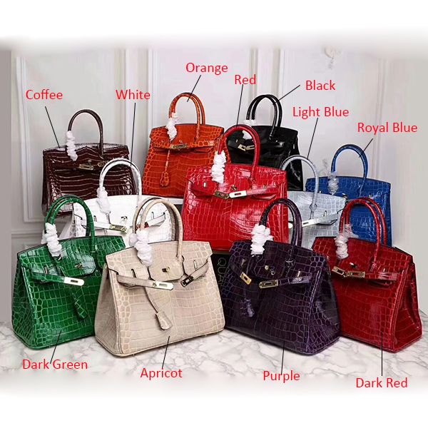 Crocodile Pattern Leather Tote LH1632M_4 Colors