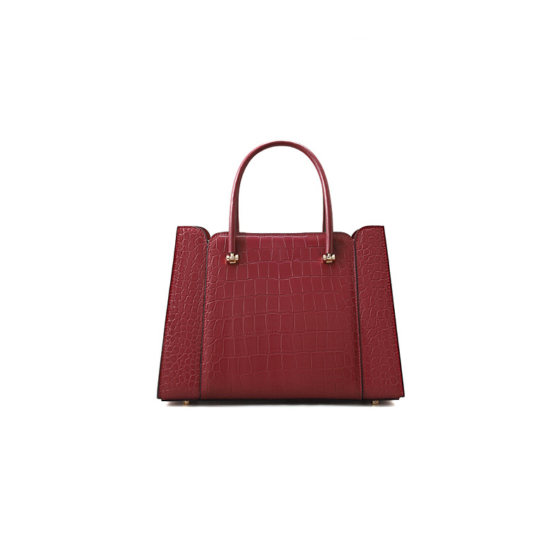 Crocodile Pattern Real Leather Bag Ladies Handbags LH3584_3 Colors