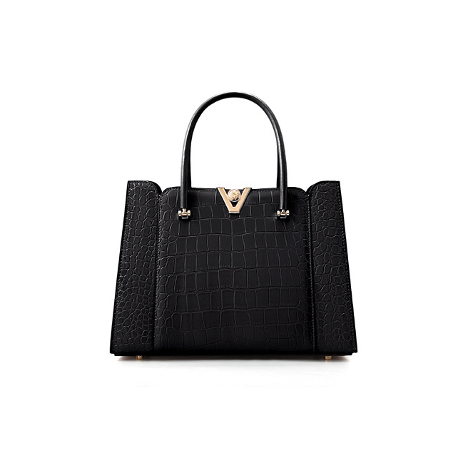 Crocodile Pattern Real Leather Bag Ladies Handbags LH3584_3 Colors