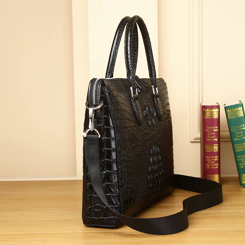 Crocodile Pattern Real Leather Bag Mens Brifcase Bag LH3426_2 Colors