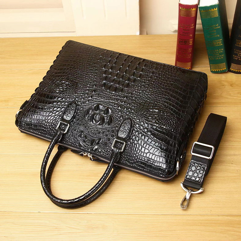 Crocodile Pattern Real Leather Bag Mens Brifcase Bag LH3426_2 Colors