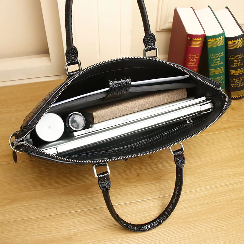 Crocodile Pattern Real Leather Bag Mens Brifcase Bag LH3426_2 Colors