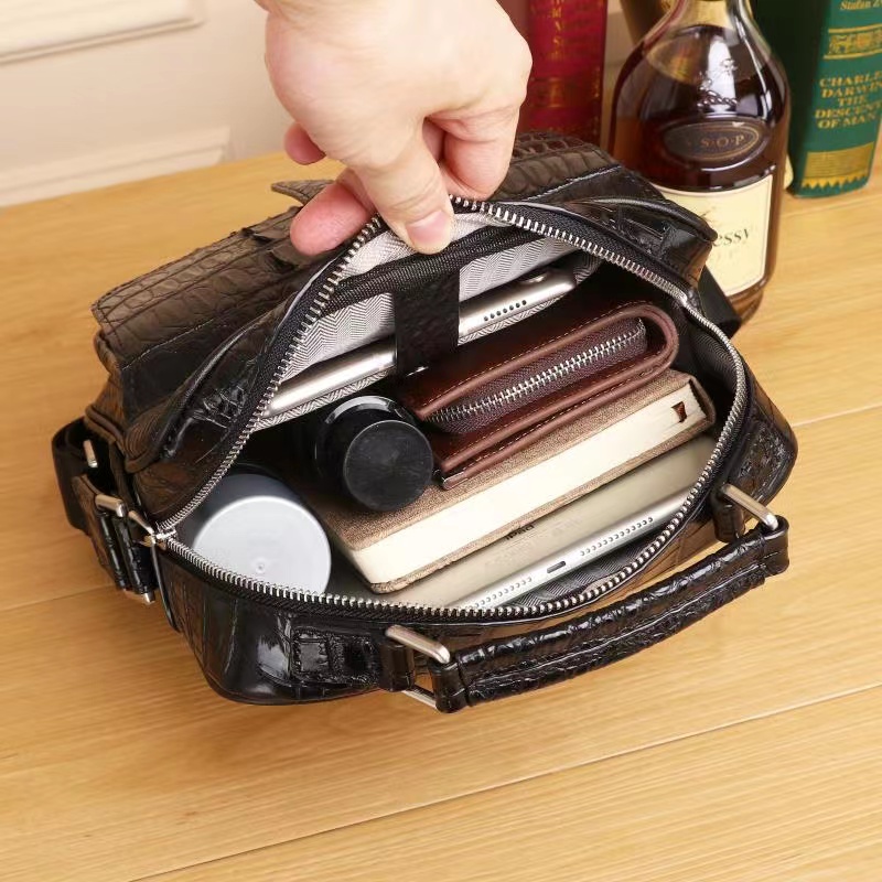 Crocodile Pattern Real Leather Bag Mens Purse LH3423