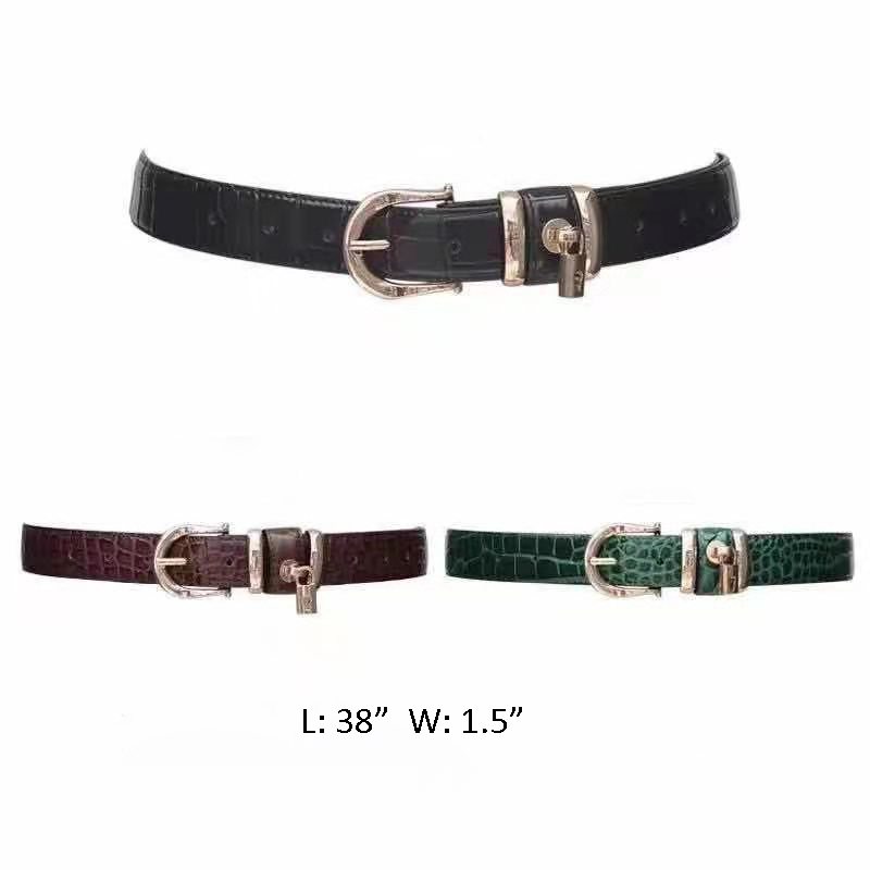 Crocodile Pattern Real Leather Belts LH3094_5 Colors