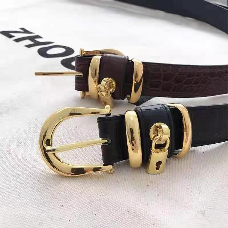 Crocodile Pattern Real Leather Belts LH3094_5 Colors