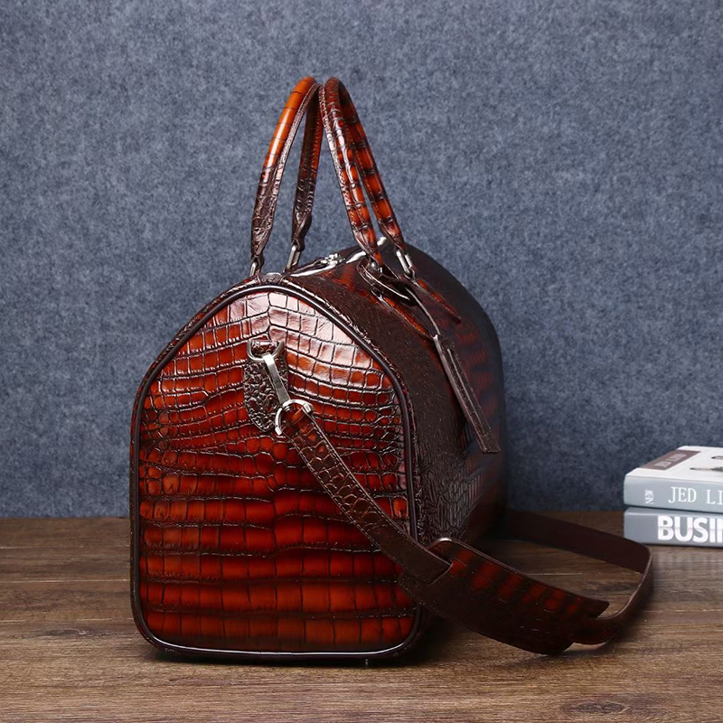Crocodile Pattern Real Leather Luggage bag Travelling Bag Weekend Bag LH3649