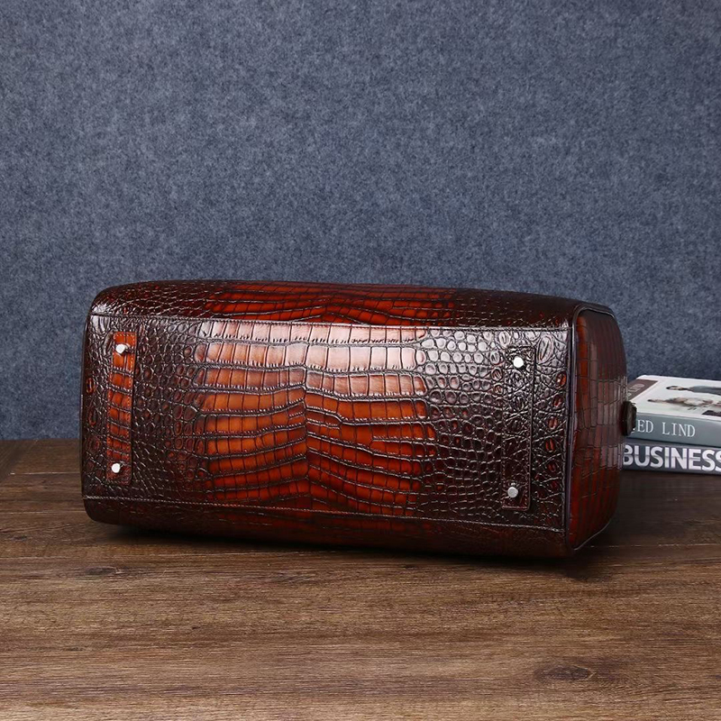 Crocodile Pattern Real Leather Luggage bag Travelling Bag Weekend Bag LH3649