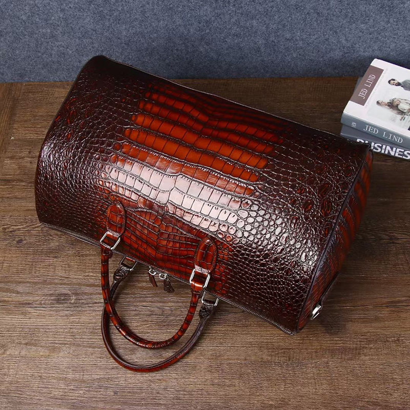 Crocodile Pattern Real Leather Luggage bag Travelling Bag Weekend Bag LH3649