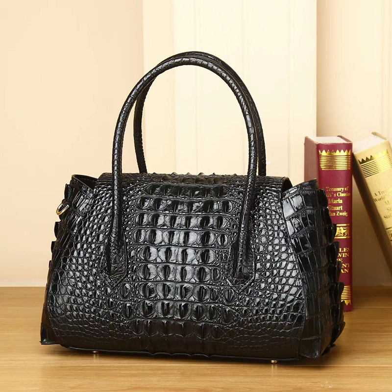 Crocodile Pattern Real Leather Tote Bag Women Handbag LH3429_3 Colors