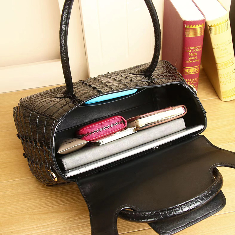 Crocodile Pattern Real Leather Tote Bag Women Handbag LH3429_3 Colors