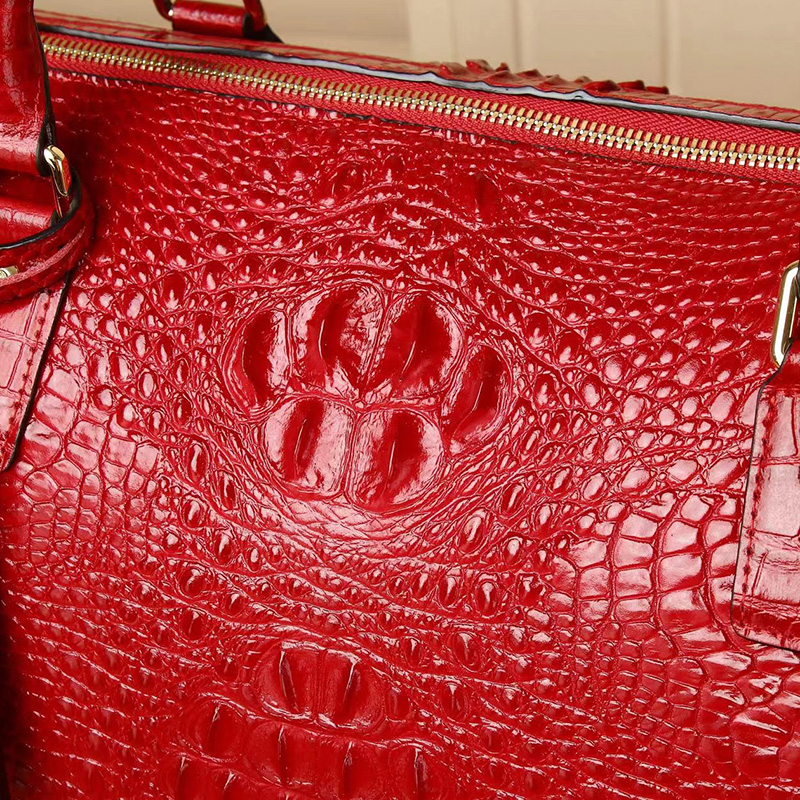 Crocodile Pattern Real Leather Tote Duffel Bag LH3424