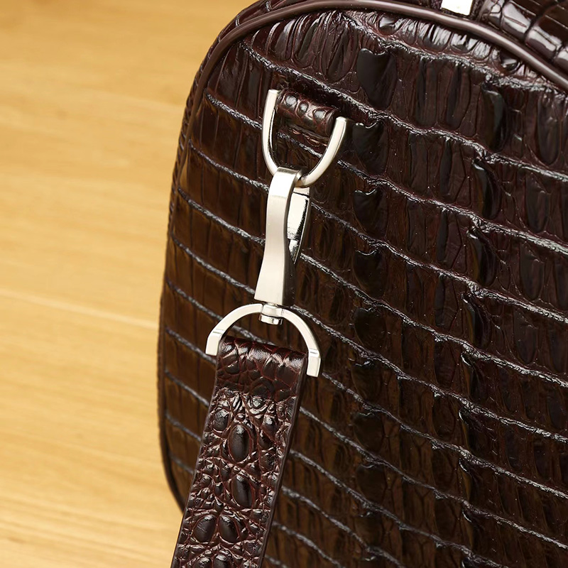 Crocodile Pattern Real Leather Tote Duffel Bag LH3424