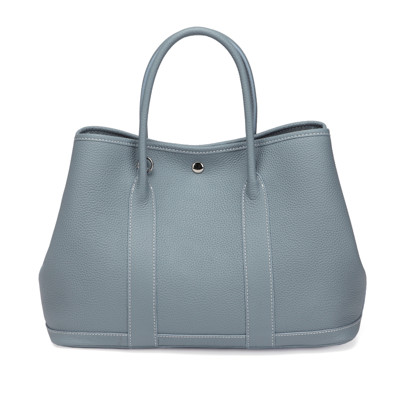 Dark Grey Elegant Real Leather Tote LH2382L