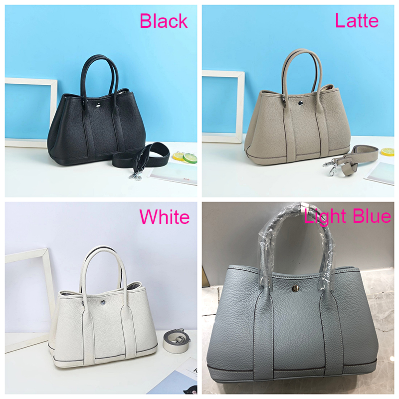Dark Grey Elegant Real Leather Tote LH2382L