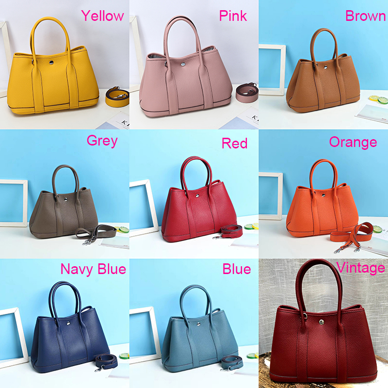 Dark Grey Elegant Real Leather Tote LH2382L