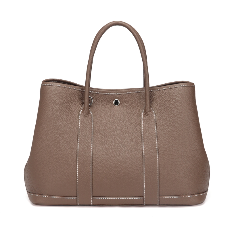 Dark Grey Elegant Real Leather Tote LH2382L