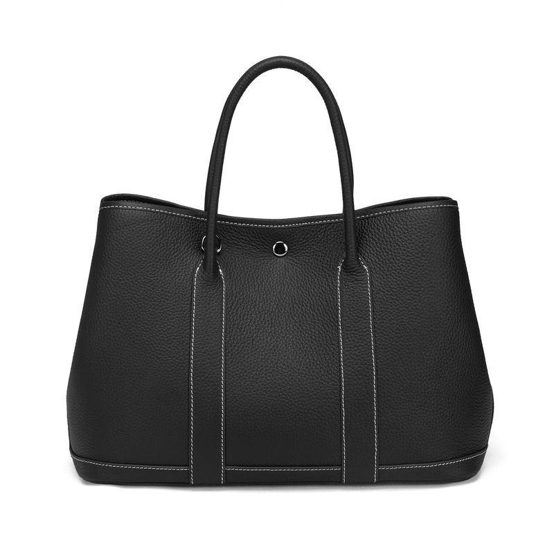 Dark Grey Elegant Real Leather Tote LH2382L