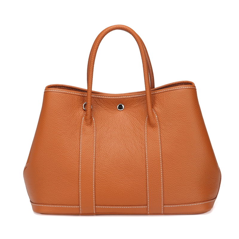 Dark Grey Elegant Real Leather Tote LH2382L