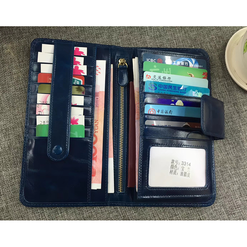 Dorian Green Distress Leather Wallet LH1086