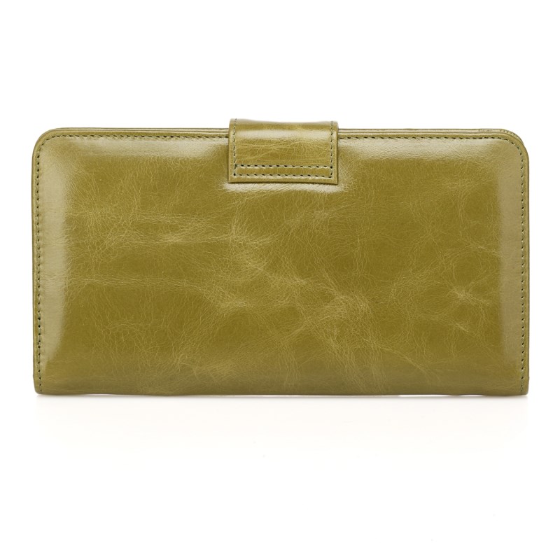 Dorian Green Distress Leather Wallet LH1086