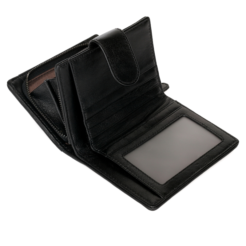 Felix Black Leather Wallets LH1301