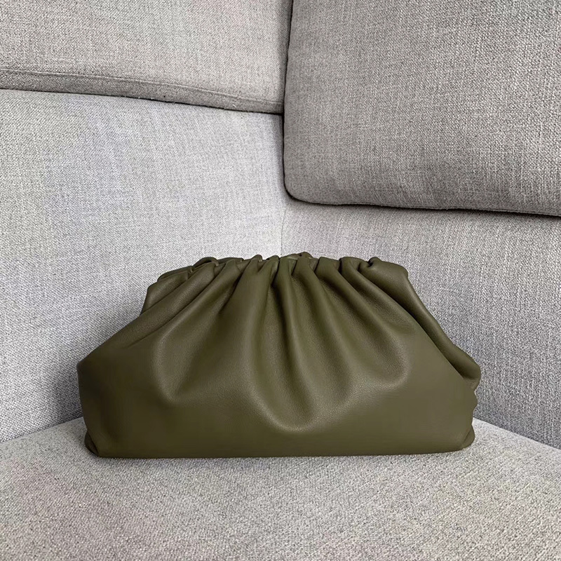 Frame Purse Ruching Leather Clutch LH2895S_5 Colors