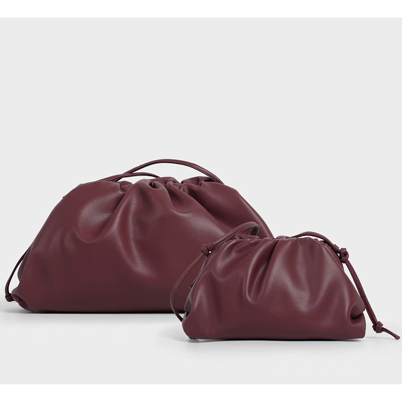 Frame Purse Ruching Leather Clutch LH2895S_5 Colors
