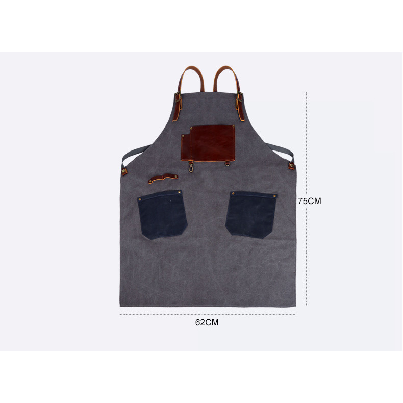 Handmade Canvas- leather Apron Pockets LH3257_3 Colors