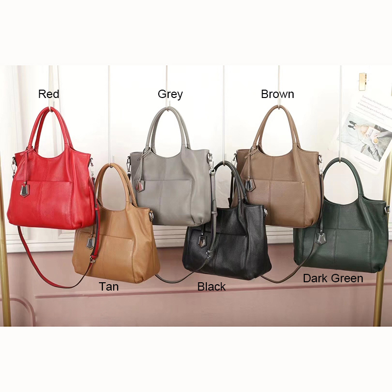Large Practical Leather Tote Bag Ladies Handbags LH3624_6 Colors