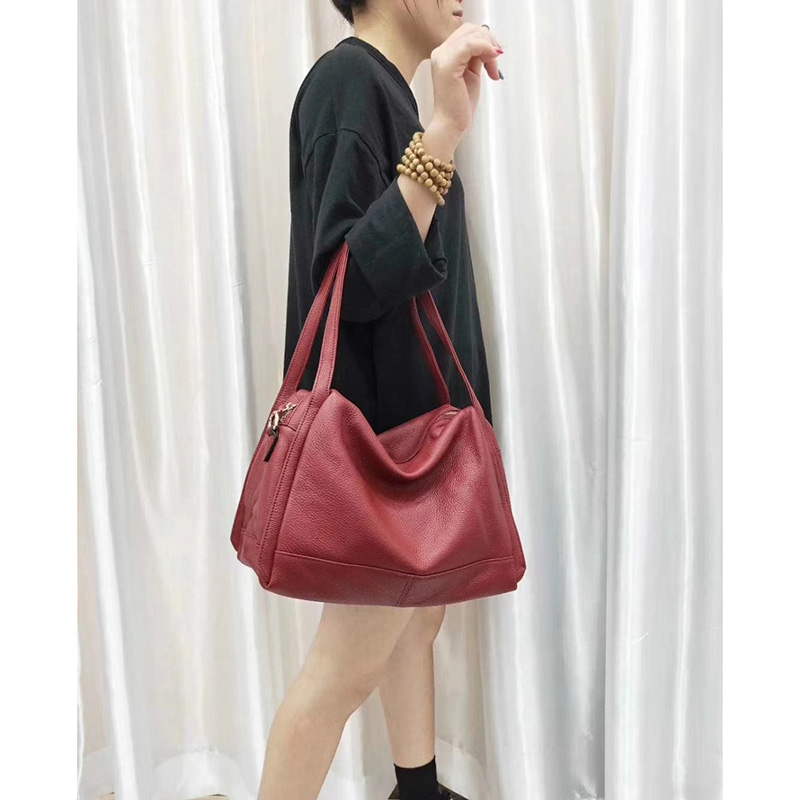Large Supple Leather Tote Bag for Women LH2908_5 Colors