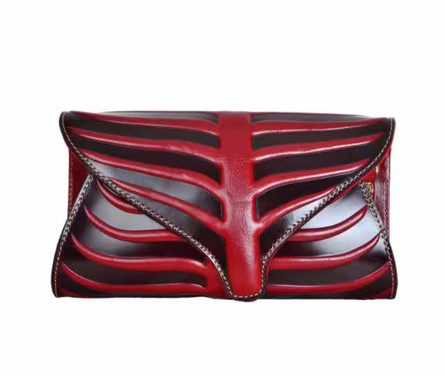Leaf Pattern Genuine Leather Purse LH2073_4 Colors