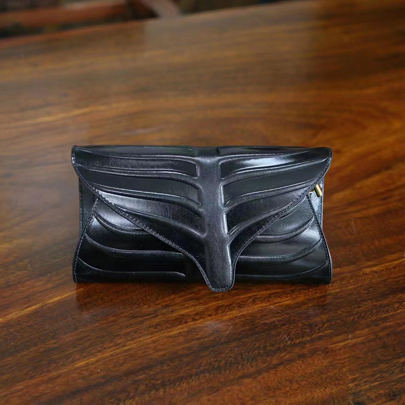 Leaf Pattern Genuine Leather Purse LH2073_4 Colors