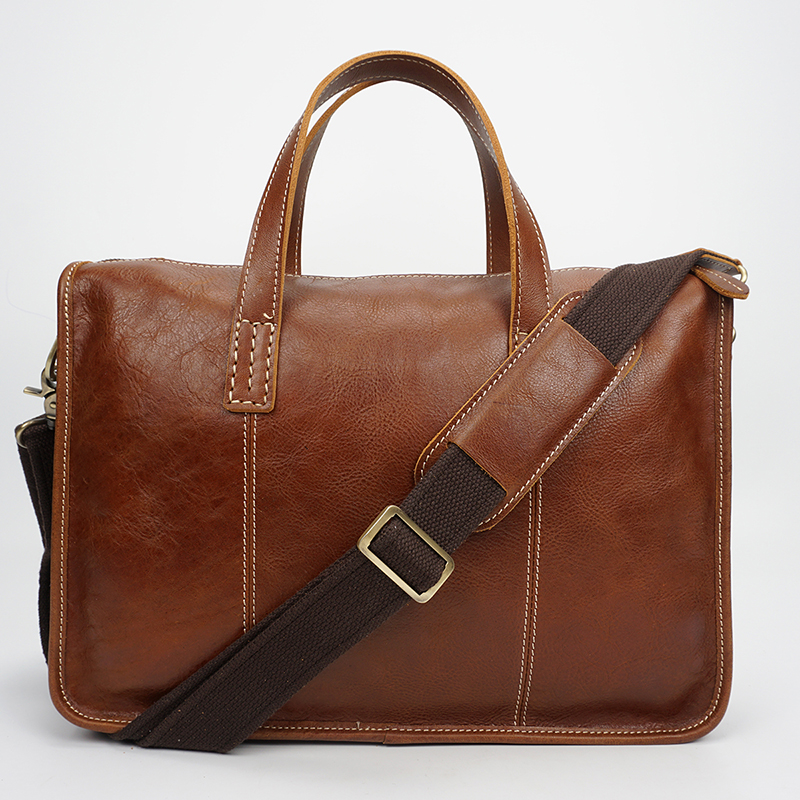 Mens Leather Laptop Courier Bag Briefcase LH2587 leather tote bags for work dispatch passenger message etc carrier pack