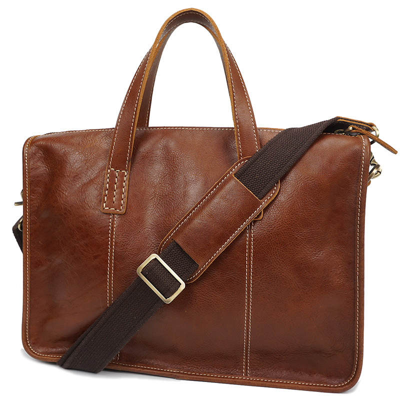 Mens Leather Laptop Courier Bag Briefcase LH2587 leather tote bags for work dispatch passenger message etc carrier pack