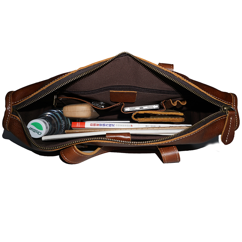 Mens Leather Laptop Courier Bag Briefcase LH2587 leather tote bags for work dispatch passenger message etc carrier pack