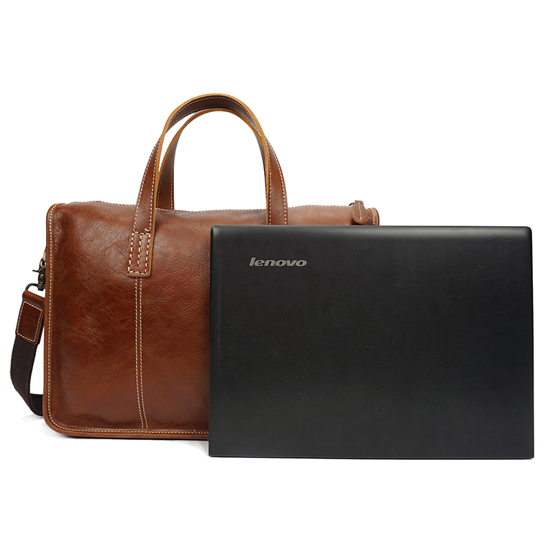 Mens Leather Laptop Courier Bag Briefcase LH2587 leather tote bags for work dispatch passenger message etc carrier pack