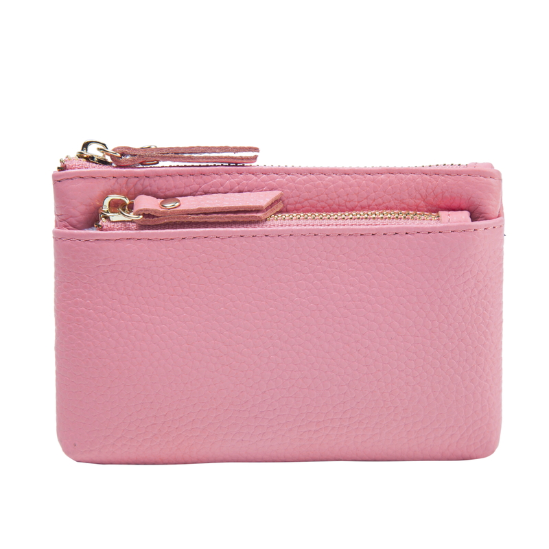 Muti Zipper Leather Coin Purse Wallet Bag LH2777_4 Colors