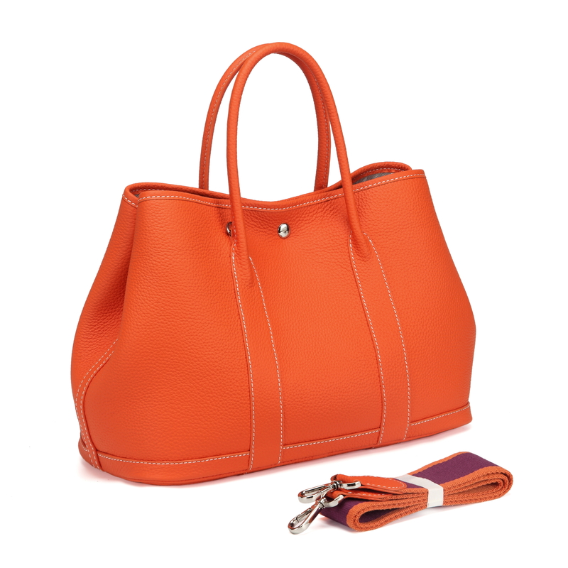 Orange Elegant Real Leather Tote LH2382L