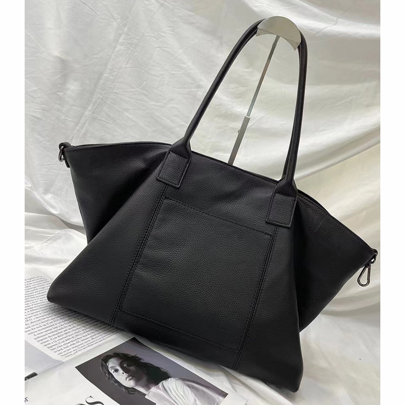 Oversize Real Leather Shoulder Bag LH3339_4 Colors