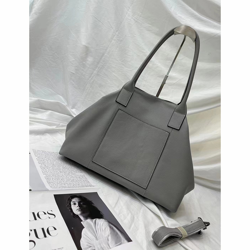 Oversize Real Leather Shoulder Bag LH3339_4 Colors