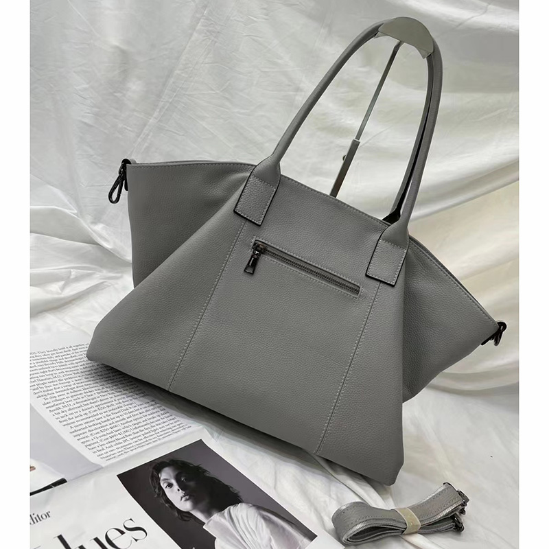 Oversize Real Leather Shoulder Bag LH3339_4 Colors